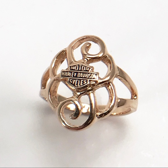*** SOLD***Harley-Davidson 10kt Gold scroll Ring - Picture 1 of 3